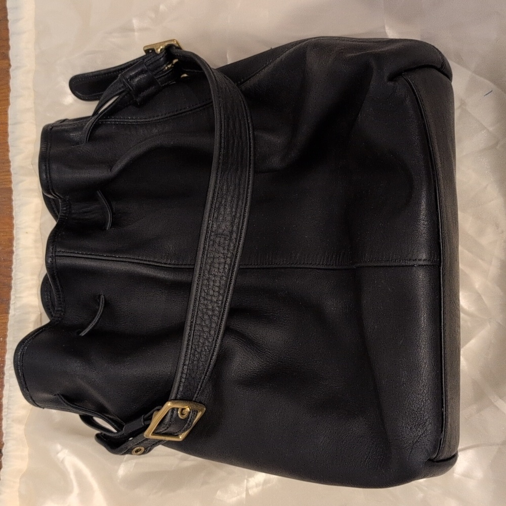 Vintage Coach Legacy 9166 Drawstring Bucket Black Leather Women's Bag - Picture 10 of 11
